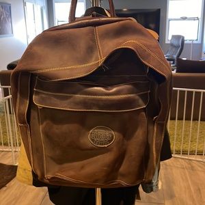 Leather backpack